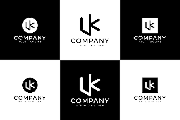 Set of letter uk logo creative design for all uses