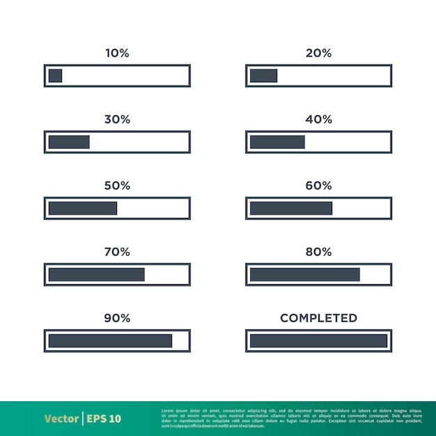 Set Loading Icon Vector Logo Template Illustration Design EPS 10