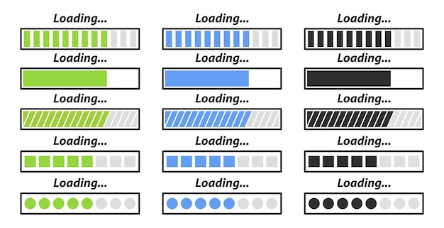 Set Loading icons.Website loading icon. Vector Illustration