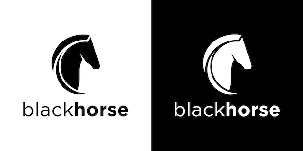 Set logo design horse icon vector illustration