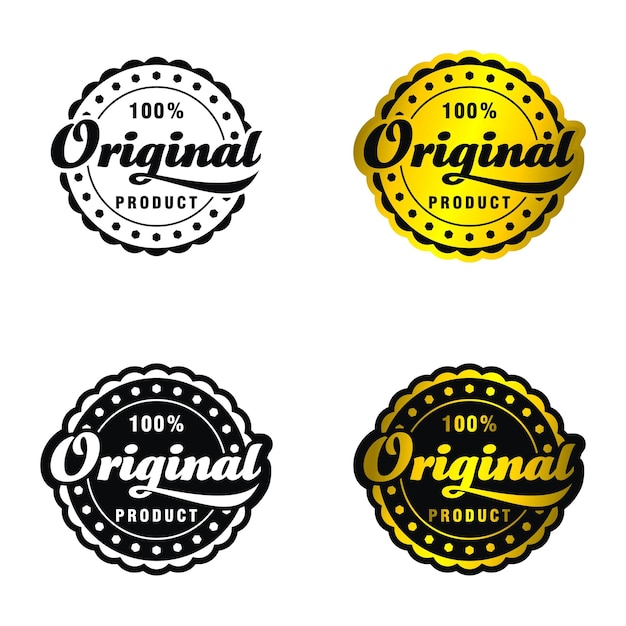 Vector set of logos from the original label badge designs