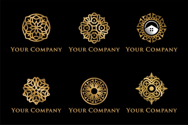 Set of luxury mandala logotypes