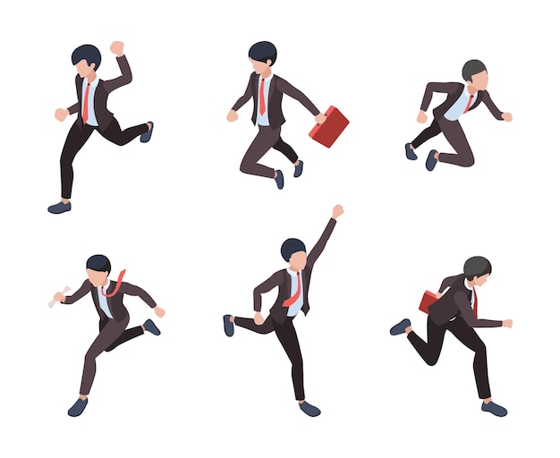 Set of managers running