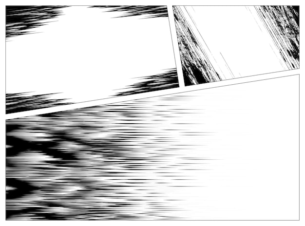 Set of manga speed line effect design