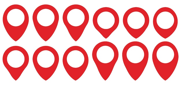 Set of Map pointer Location symbols Web location point icon pointer arrow mark Vector illustration