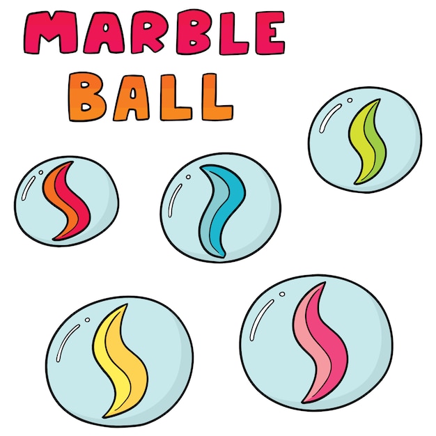 set of marble ball