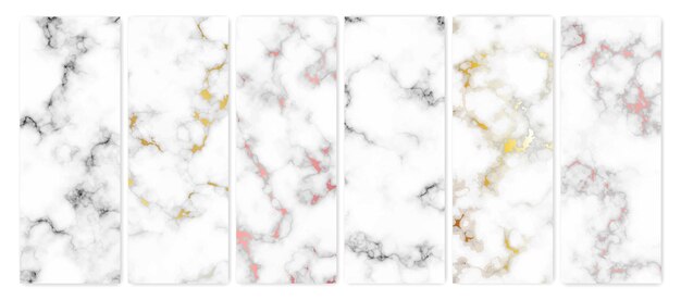 Vector set of marble texture backgrounds