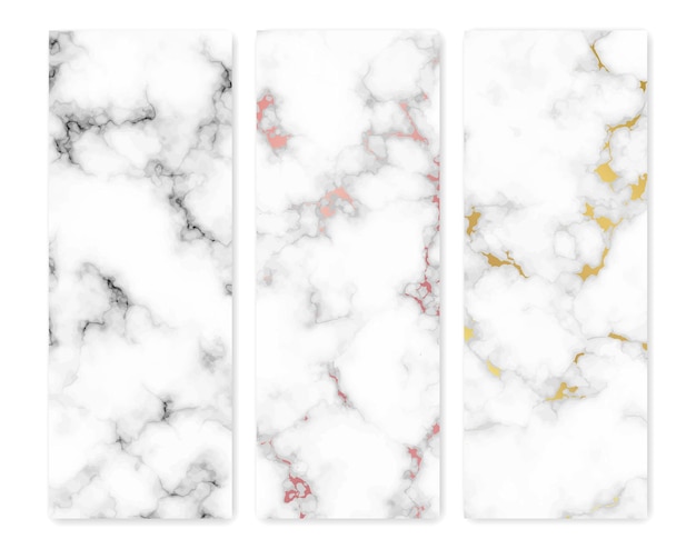 Vector set of marble texture backgrounds