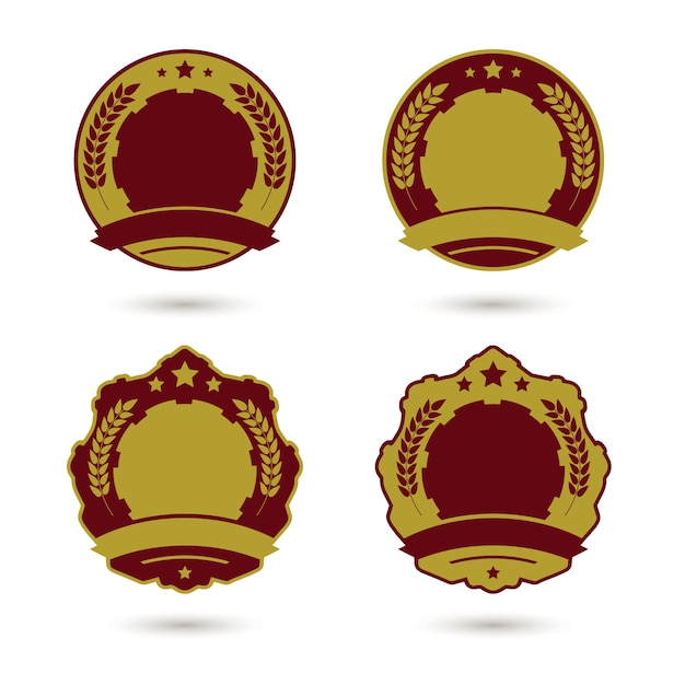 Set of medal badge templates