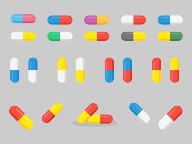 Set Medicine Medical Health care concept