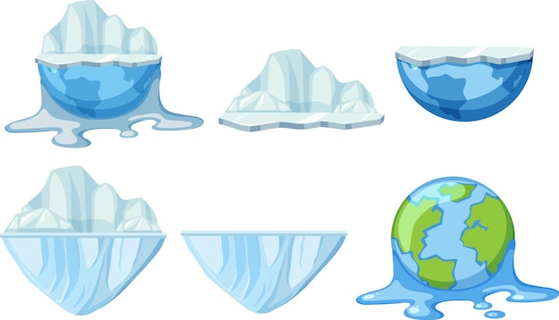 Set of melting earth