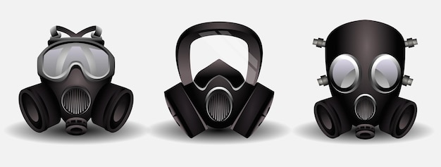 set military black mask isolated.