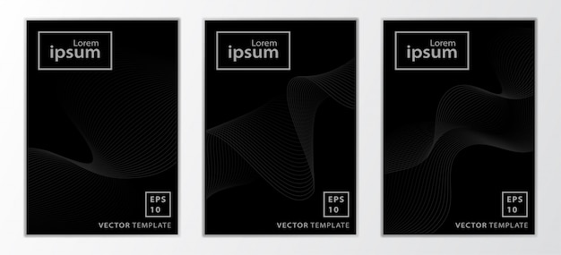 Set of minimal business brochure cover 