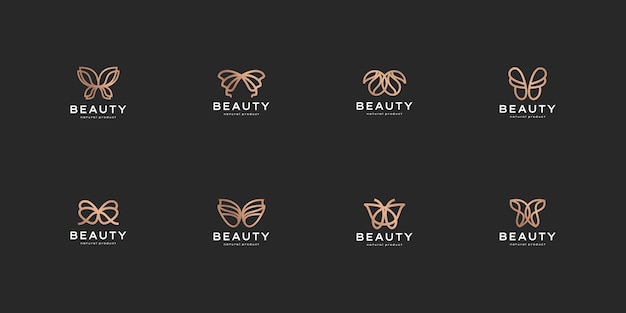 Set of minimalist luxury logo