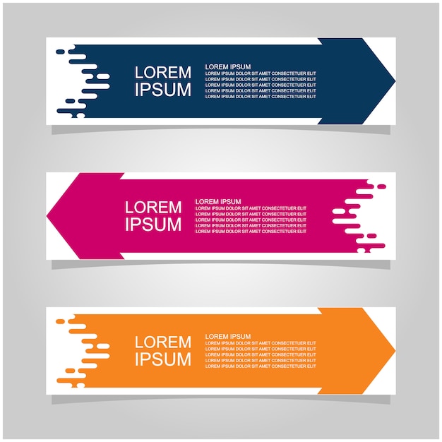 Set of modern banner design