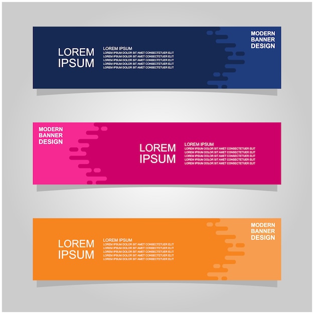 Set of modern banner design