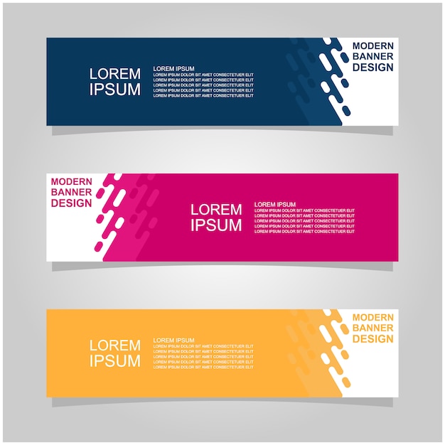 Set of modern banner design