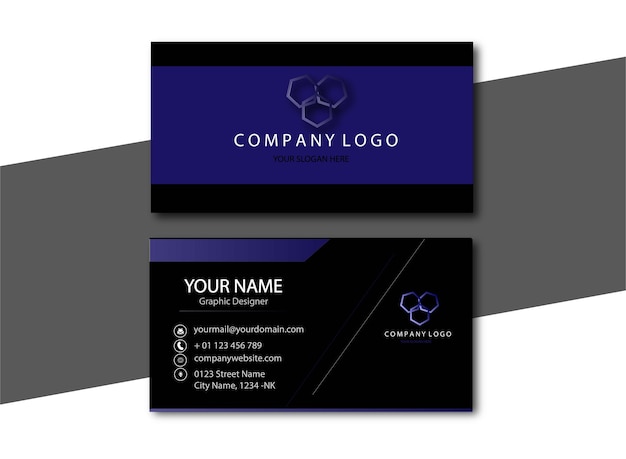 Set of modern business card design template