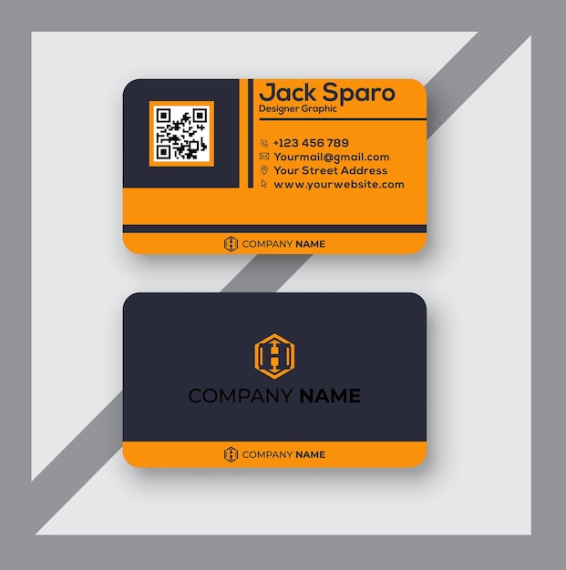 Set of modern business card design template