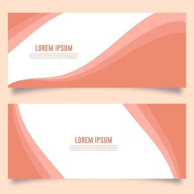 Set of modern design banner template in paper cut style Vector illustration