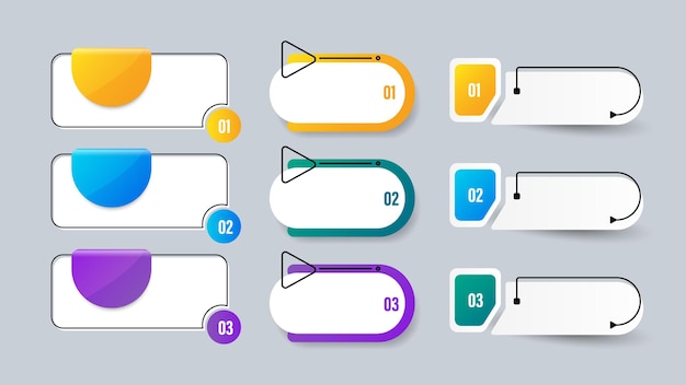 Set of modern infographic elements