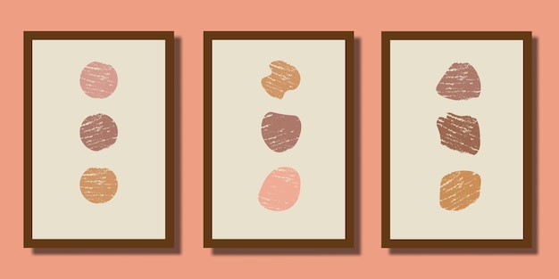 Set of modern minimalist abstract potrait aesthetic decoration