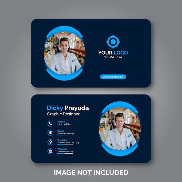 Set of modern professional business card