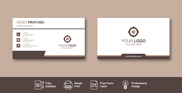 Set of modern professional business card