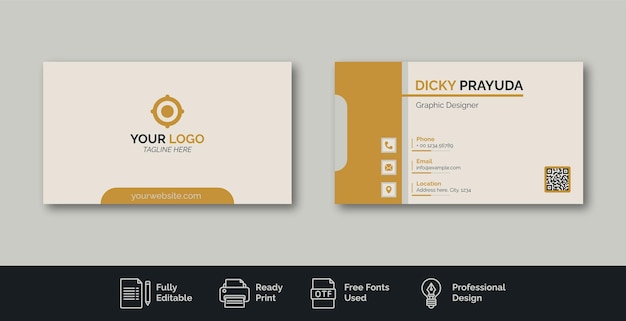 Set of modern professional business card