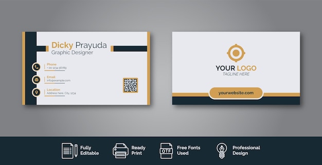 Set of modern professional business card