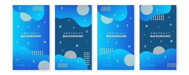 Set of modern sale banner   with abstract shapes. Gradient geometric  