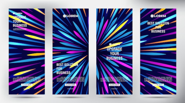 Set of Modern Spark color roll up business brochure flyer banner design vertical template cover presentation background modern publication xbanner and flagbanner Roll up banner stand