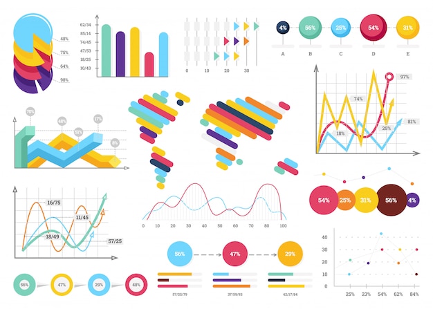 Set of most useful infographic elements 