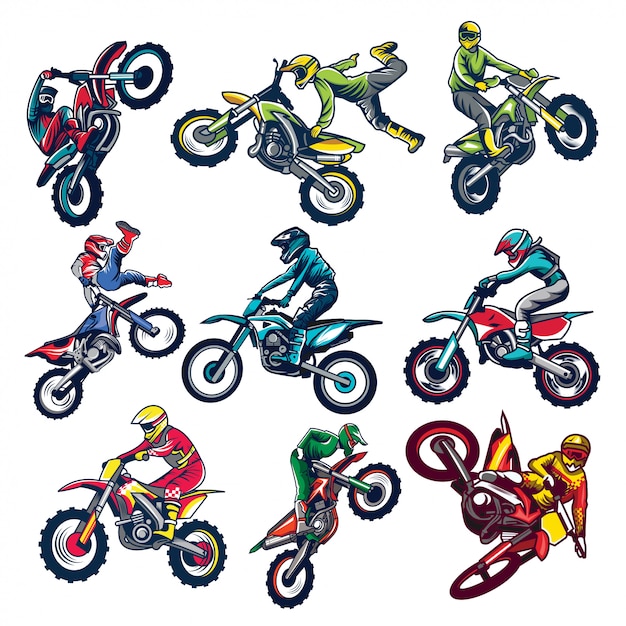 Set of motocross