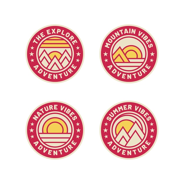 Set the mountain logo badge