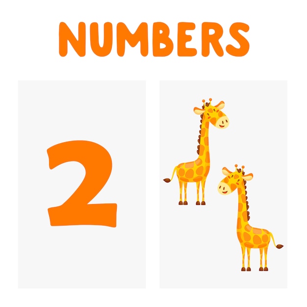 Set Of Numbers For Children Education.