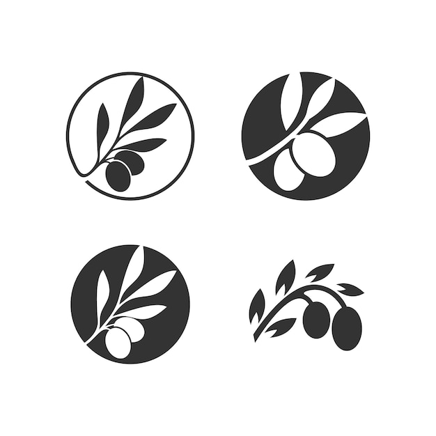 Set of olive logo design collection with modern concept