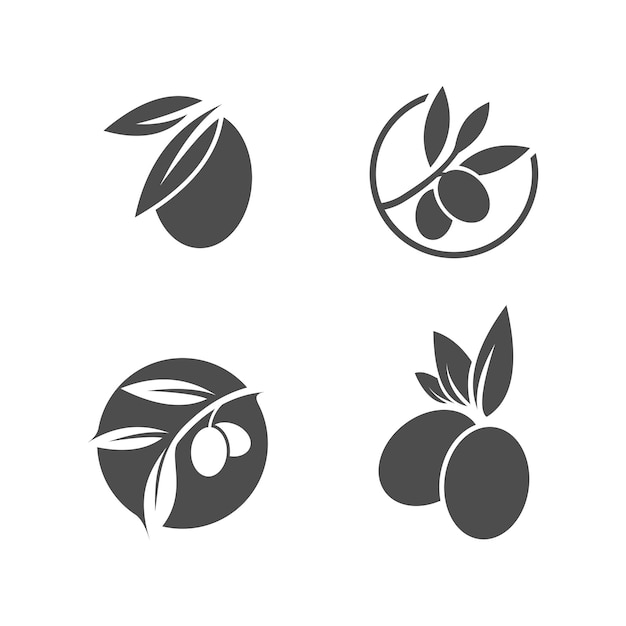 Set of olive logo design collection with modern concept