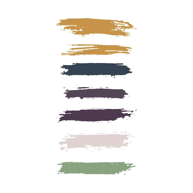 Vector set of paint brush strokes  brush paint stroke on white vector texture