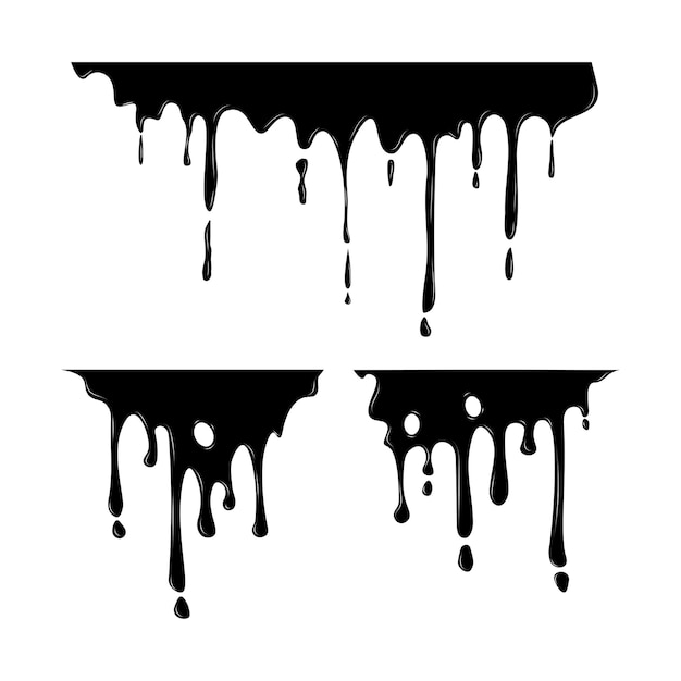 Set of Paint Drips