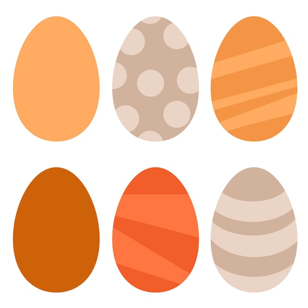 Set of painted Easter eggs