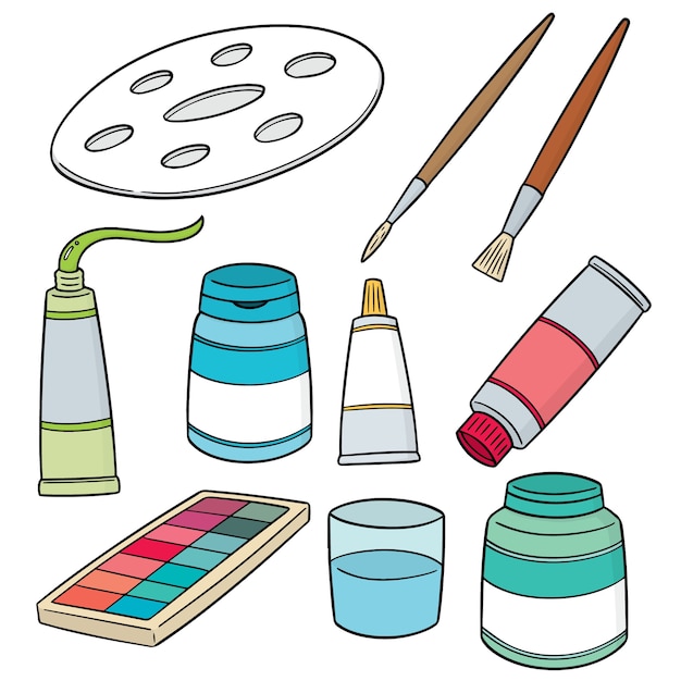 set of painting accessories