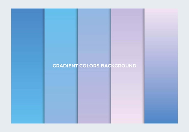 set of pastel colorful gradient background template