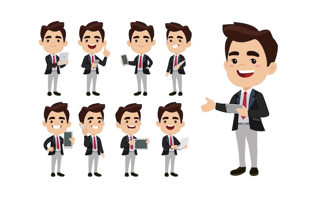 Set of people characters for business