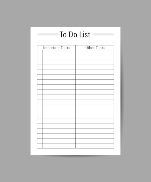 Set planner and todo list Templates for notebook agenda schedule planner checklist