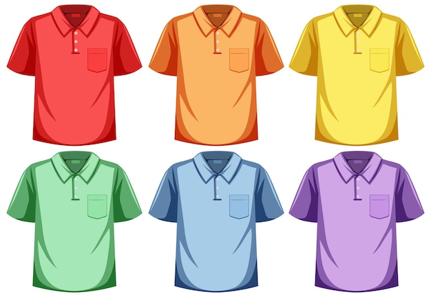 Set of polo shirt different color