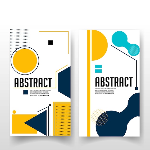 set poster design creative geometric banner illustration