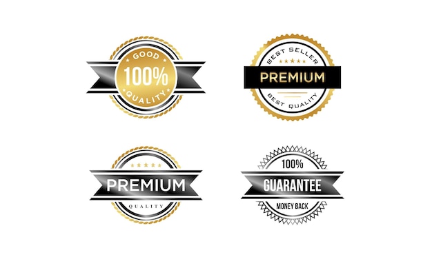 Vector set of premium quality badge collections