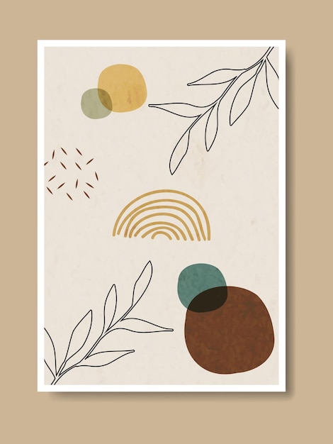 Set of prints boho contemporary minimalist poster collection