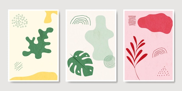 Set of prints boho contemporary minimalist poster collection